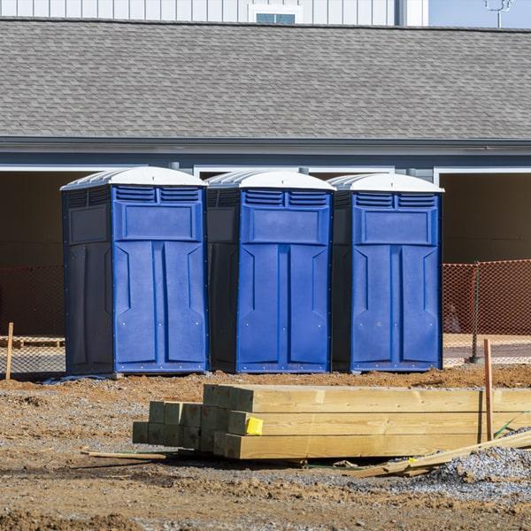Heavy-duty construction site porta potty in Adrian, Michigan