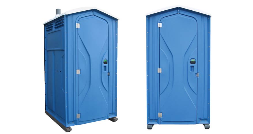 Long-term porta potty units on site in Adrian, Michigan